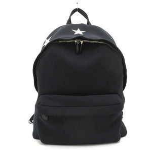 Givenchy Star Logo Backpack Daypack Polyurethane Leather Black